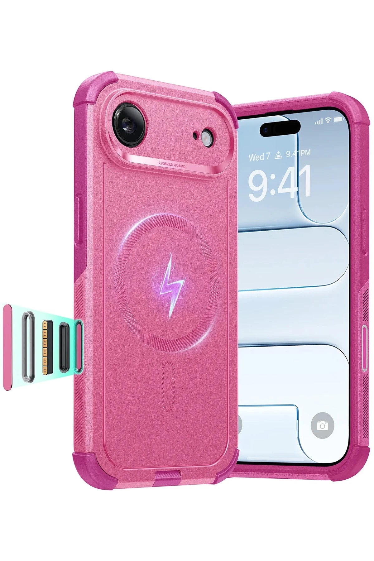 ESR Apple iPhone 17 Air Cyber Tough Magsafe Kapak - Pembe